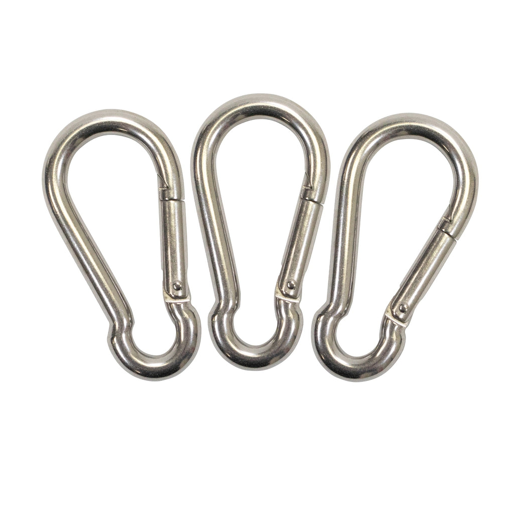 Boat Clip Stainless Steel Safety Spring Hook Carabiner, 3-1/8"