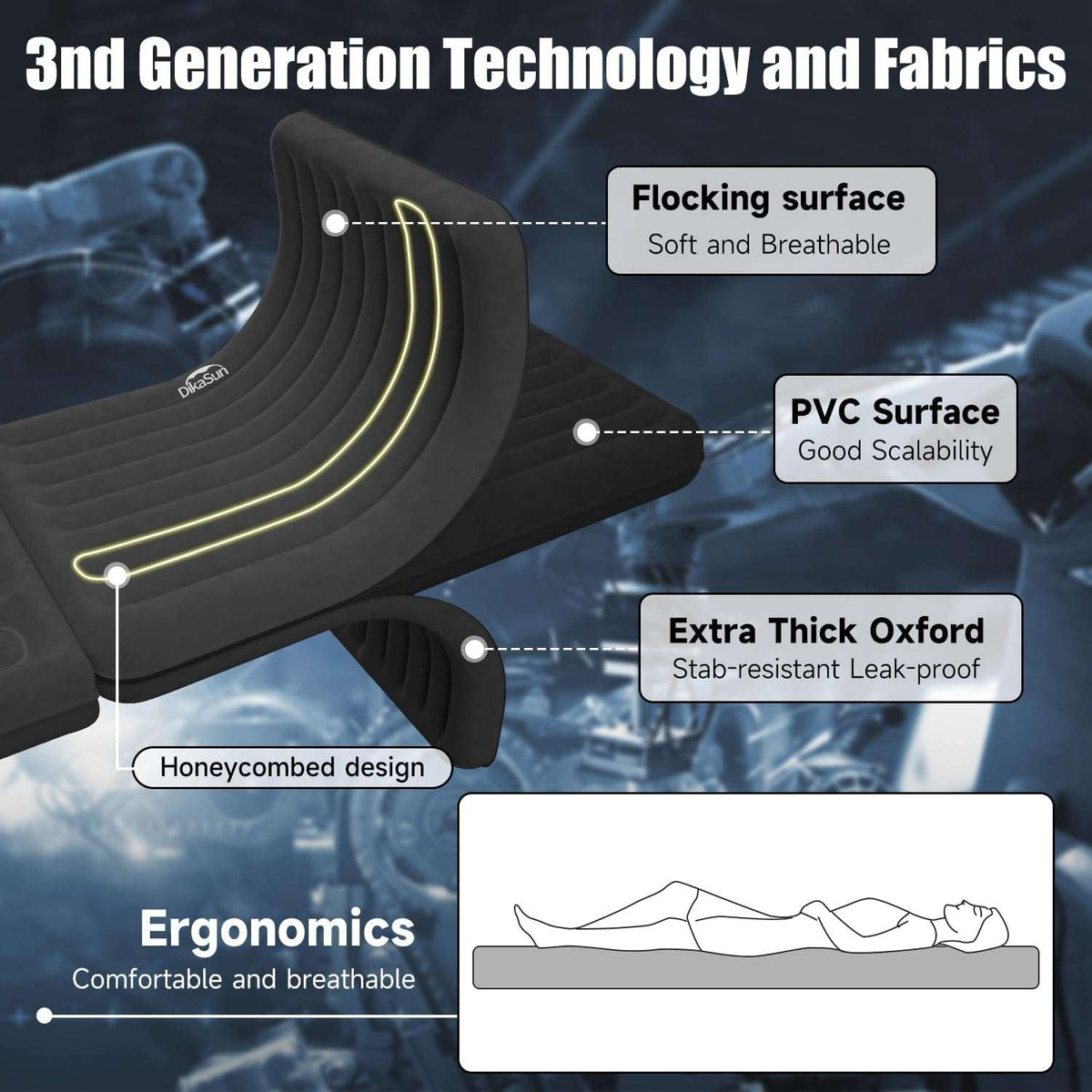 Thicken Backseat SUV/Car/Truck Air Mattress Air Bed Inflatible