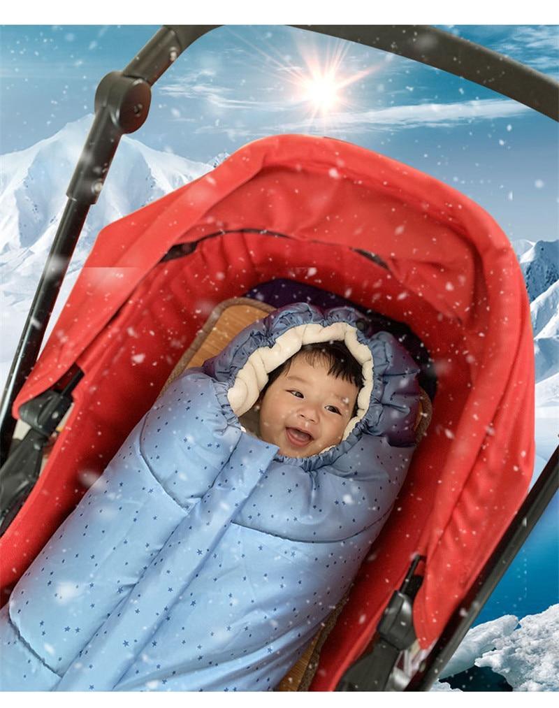 Newborn Winter Warm Baby Sleeping Bag Sleep sack For Stroller for Baby Sleep Sack Thickening Dual-use  For Baby Kids