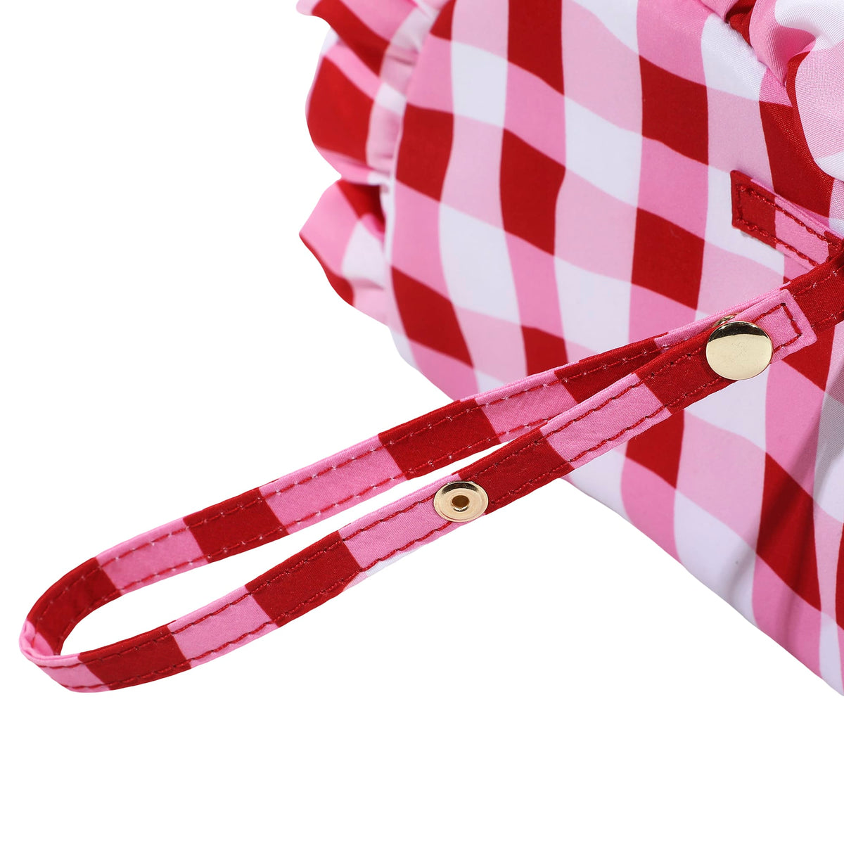 Picnic Perfect Gingham Ruffled Clutch