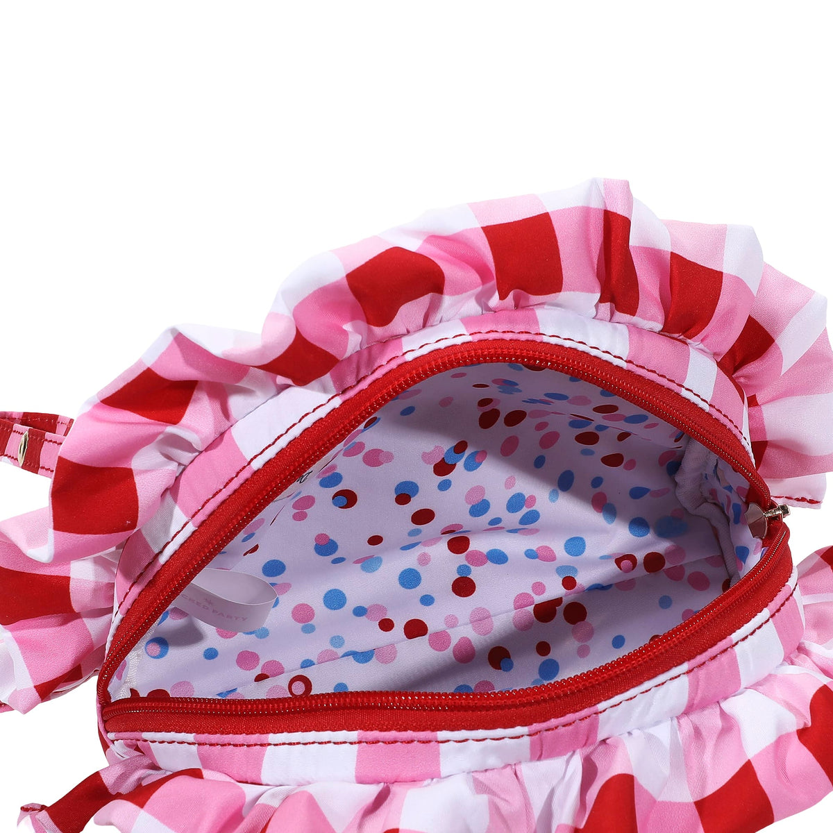Picnic Perfect Gingham Ruffled Clutch