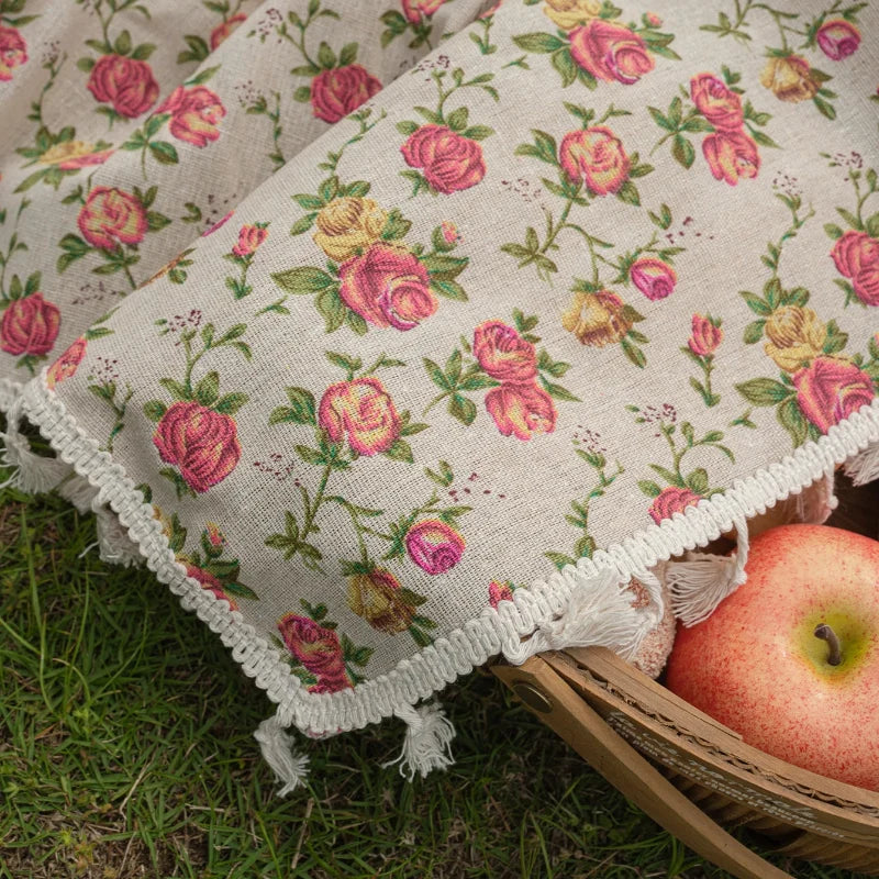 Cute Floral Cottagecore Picnic Blanket