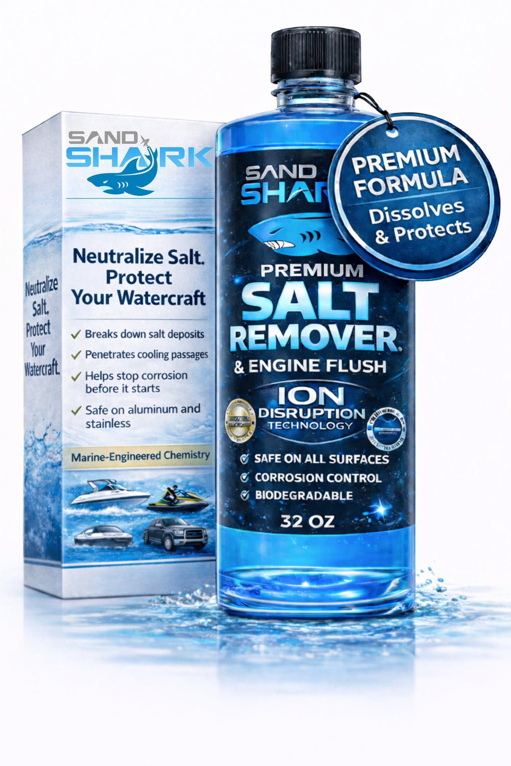 2-in-1 Boat Salt Wash & Engine Flush Boat Cleaner - 32oz