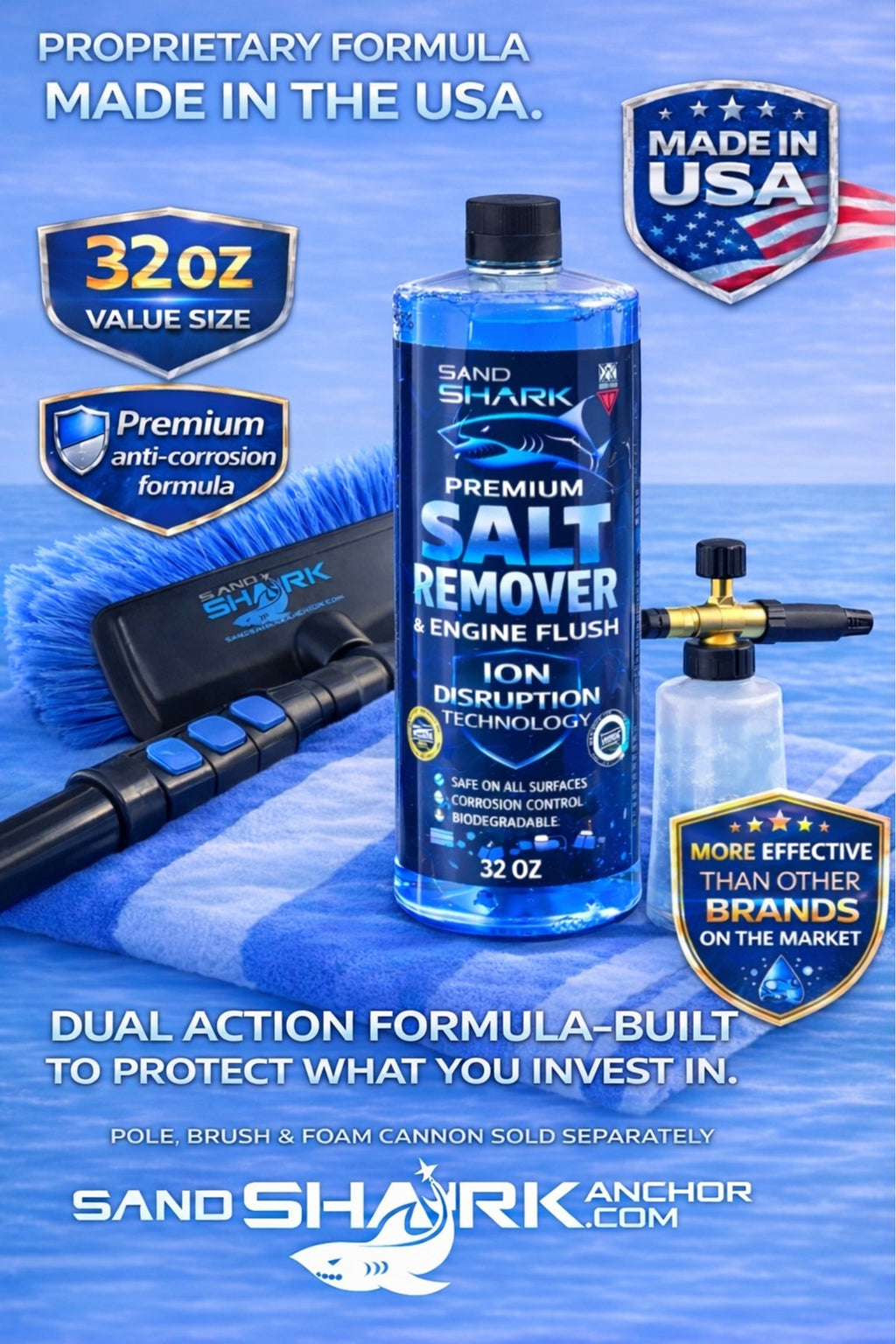 2-in-1 Boat Salt Wash & Engine Flush Boat Cleaner - 32oz