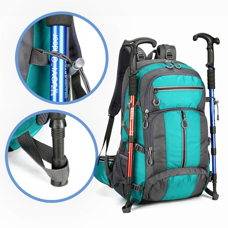 50L Fishing Backpack Large Capacity Camping Bags Outdoor Sport Hiking Trekking