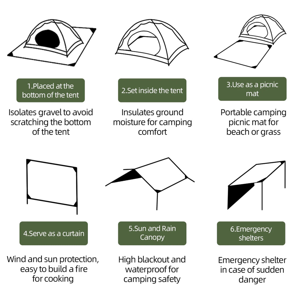 Lightweight Waterproof Picnic Blanket – Portable Foldable Mat for Camping & Beach Trips